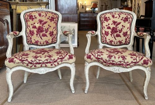 Pair of French Fauteuils