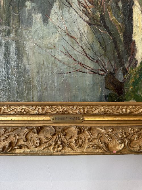 fig 5. View of a River - Antique Oil Painting
