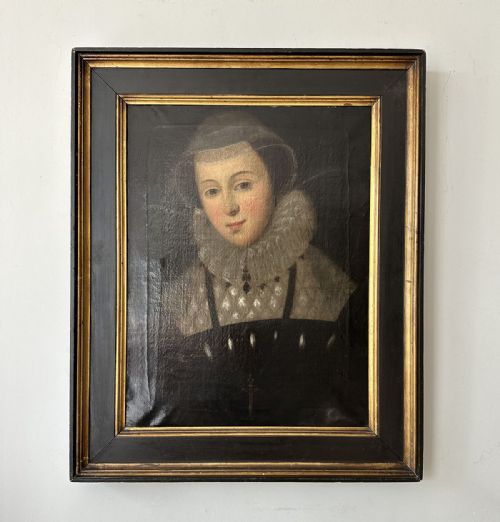 fig 2. Portrait of Mary Queen of Scots - Antique Oil Painting