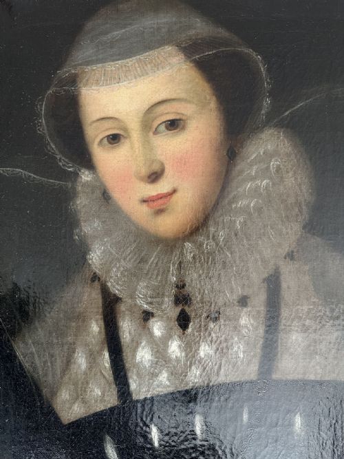 fig 3. Portrait of Mary Queen of Scots - Antique Oil Painting