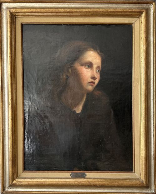 fig 1. Portrait of a Girl - Antique Oil Painting