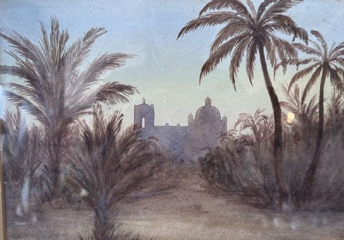 Oriental Palace - Antique Watercolour