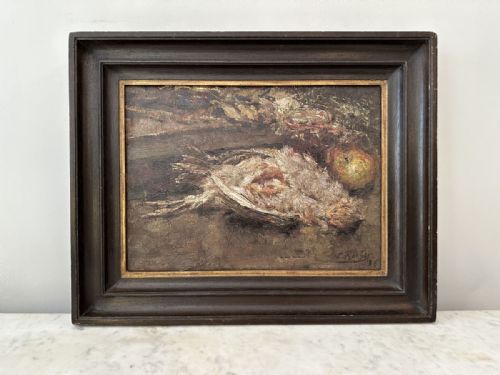 fig 2. Still Life of a Bird - Antique Oil Painting