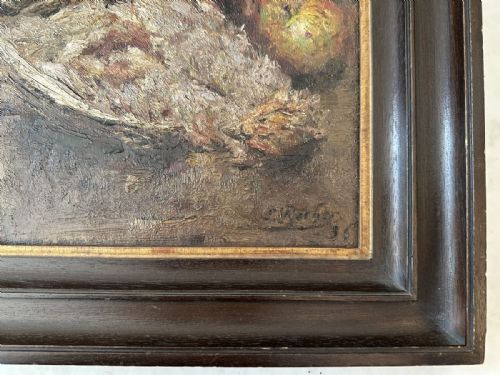 fig 3. Still Life of a Bird - Antique Oil Painting