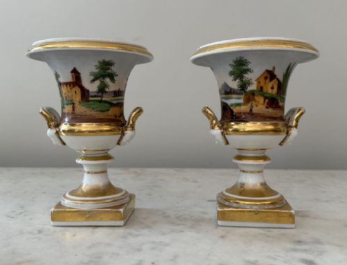 Pair of French Porcelain Vases