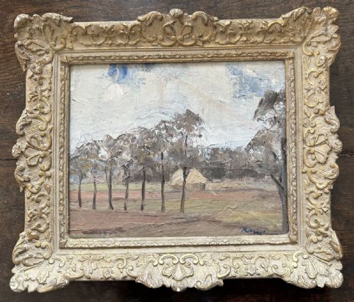 fig 1. Summer Landscape - Antique Oil Painting