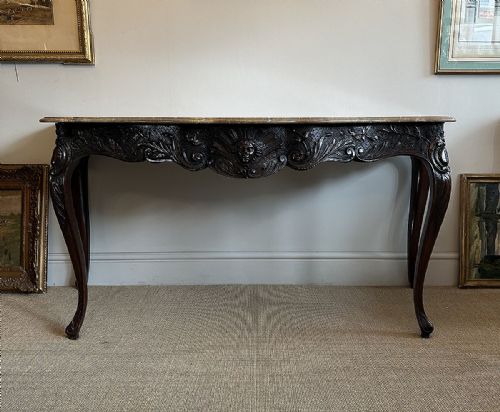 European Marble Topped Console Table