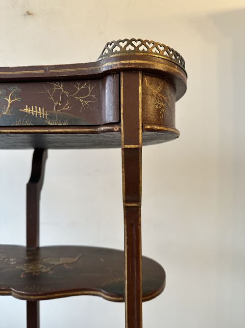 PAINTED THREE TIER TABLE - ADDITIONAL PHOTO 3