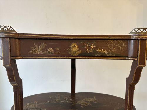 PAINTED THREE TIER TABLE - ADDITIONAL PHOTO 4