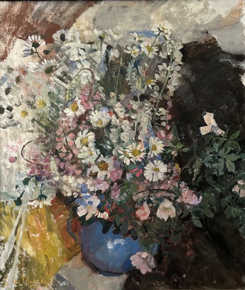 Summer Flowers - Antique Oil Painting