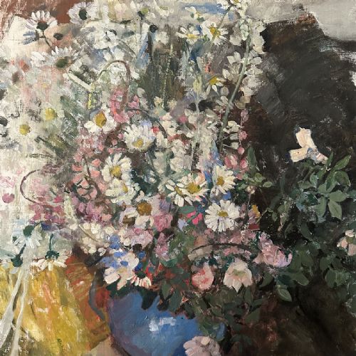 fig 2. Summer Flowers - Antique Oil Painting
