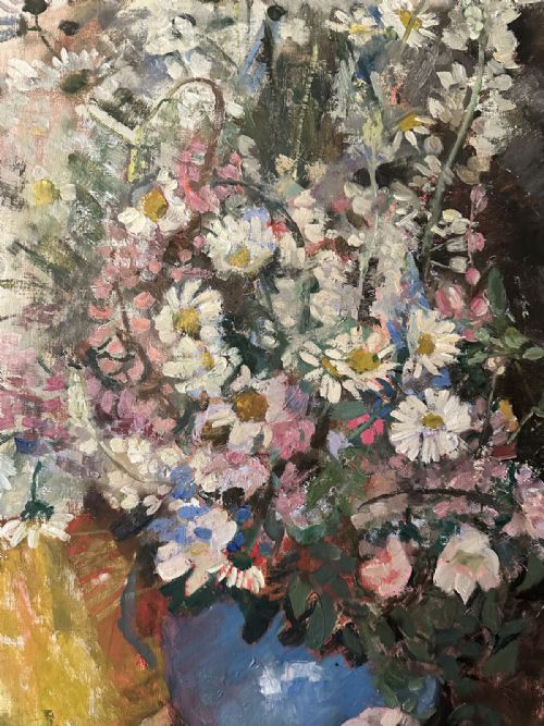 fig 3. Summer Flowers - Antique Oil Painting