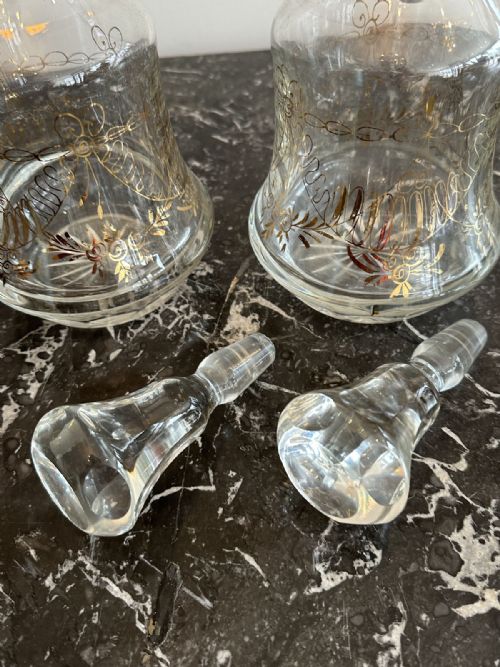 PAIR OF FRENCH CRYSTAL CARAFES - ADDITIONAL PHOTO 1