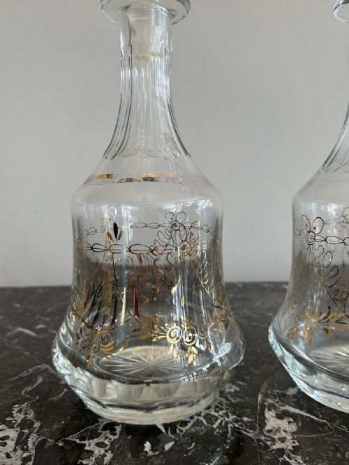 PAIR OF FRENCH CRYSTAL CARAFES - ADDITIONAL PHOTO 2
