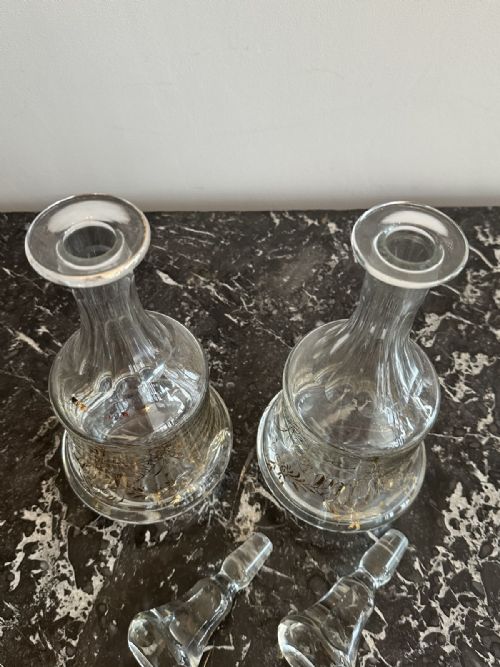PAIR OF FRENCH CRYSTAL CARAFES - ADDITIONAL PHOTO 3