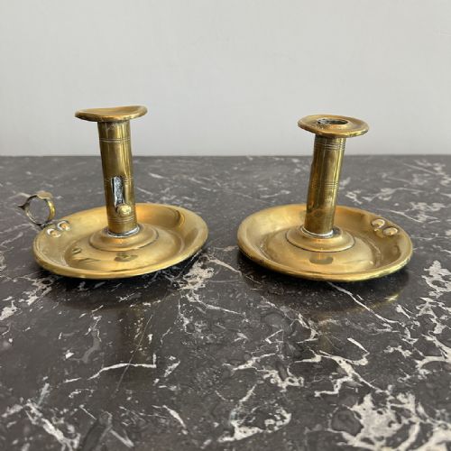 Pair of 18th Century Brass Candlesticks