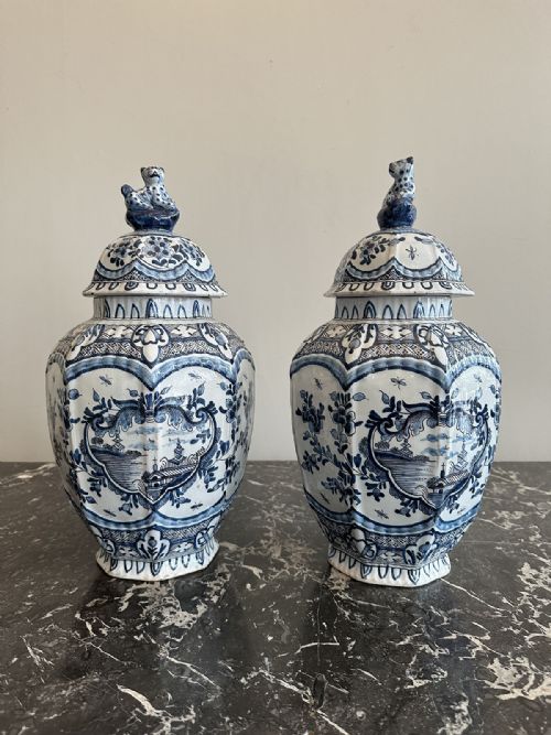 Pair of Delft Vases