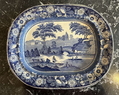 Blue and White Serving Plate