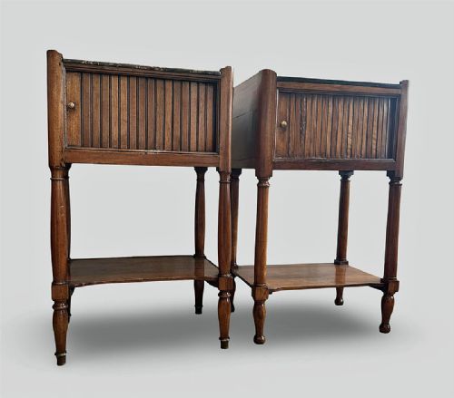Pair of Marble Topped Bedside Tables