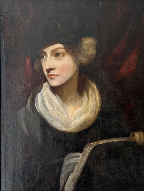 Portrait if a Lady - Antique Oil Painting
