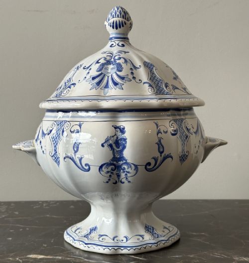 Blue and White Ceramic Tureen