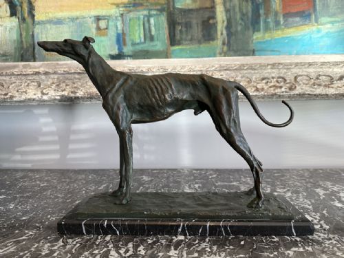 Bronze Sculpture of a Greyhound