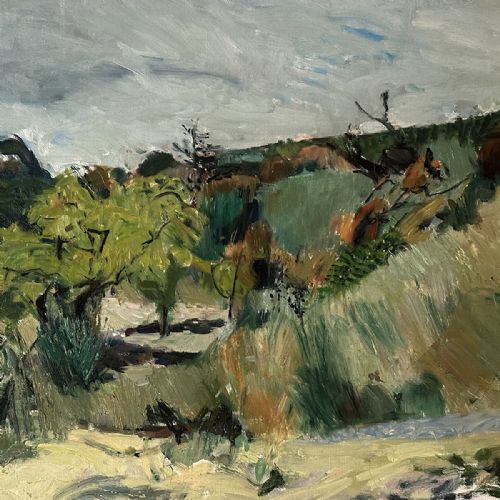 fig 1. The Olive Grove - Antique Oil Painting