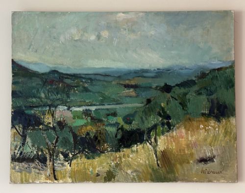 fig 1. Summer Landscape II - Antique Oil Painting