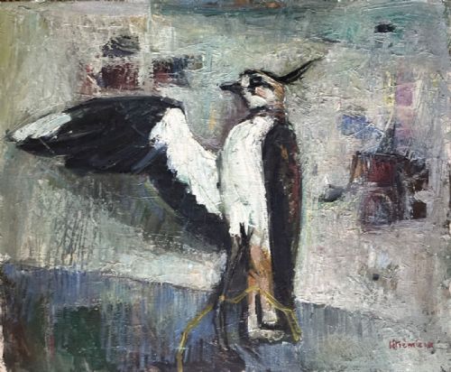 Lapwing - Antique Oil Painting
