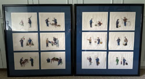 SET OF TWELVE MOUNTED CHINESE GOUACHE - ADDITIONAL PHOTO 10