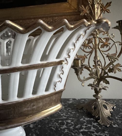 FRENCH PORCELAIN BASKET BOWL - ADDITIONAL PHOTO 2