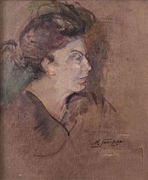 PORTRAIT OF A LADY ANTIQUE OIL PAINTING