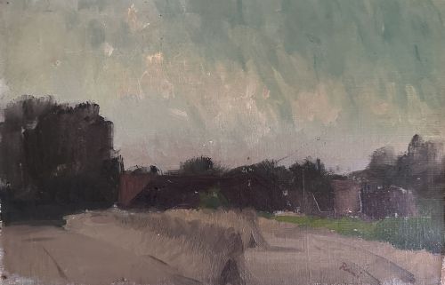 Summer Landscape - Antique Oil Painting