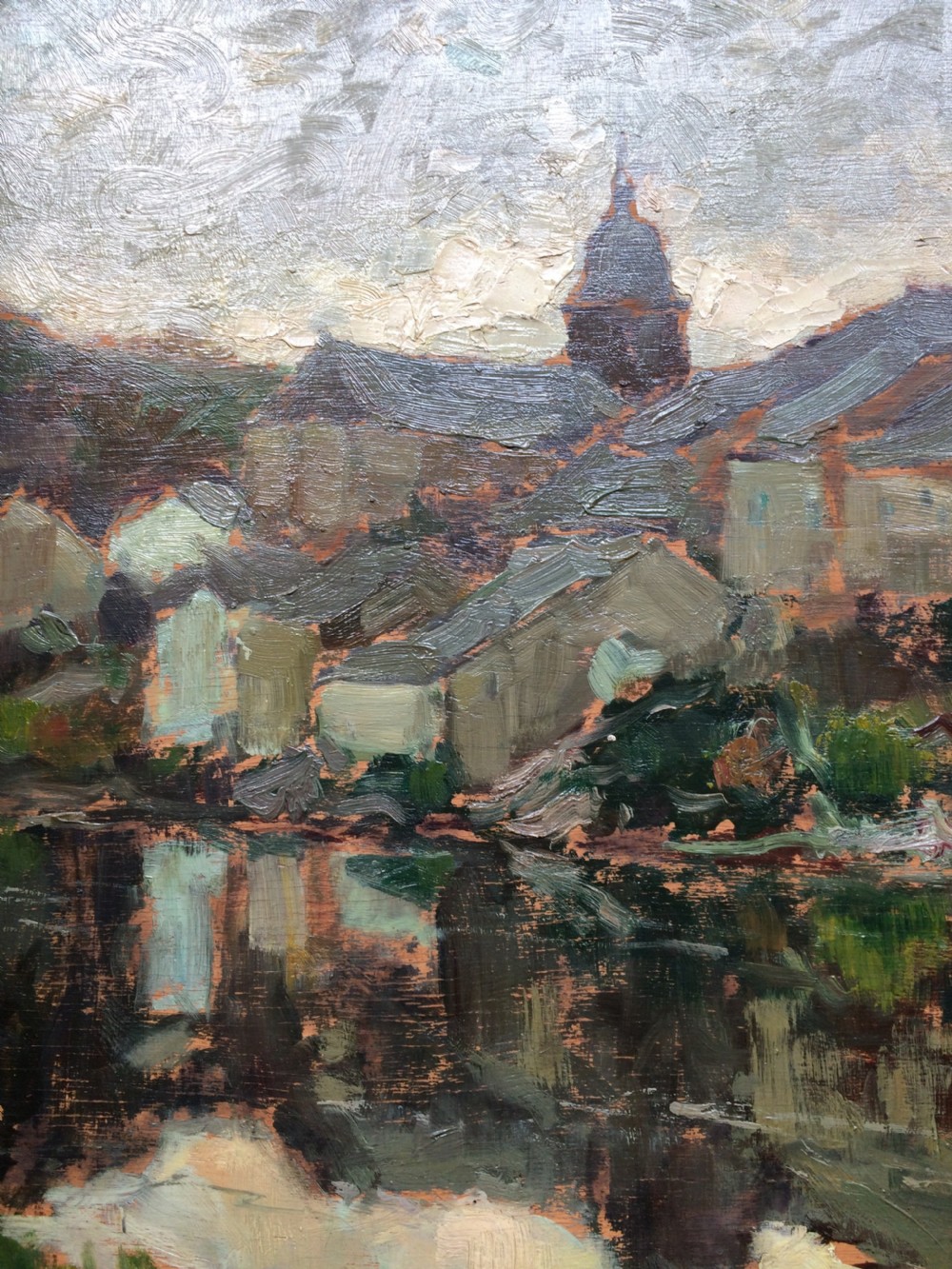 View of Chassepierre - Antique Oil Painting View VIII