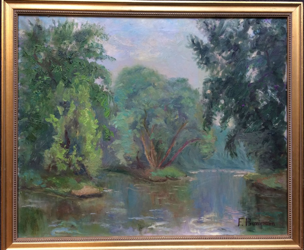 Lake in Summer - Antique Oil Painting View II
