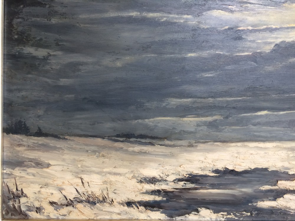Winter Landscape - Antique Oil Painting View III