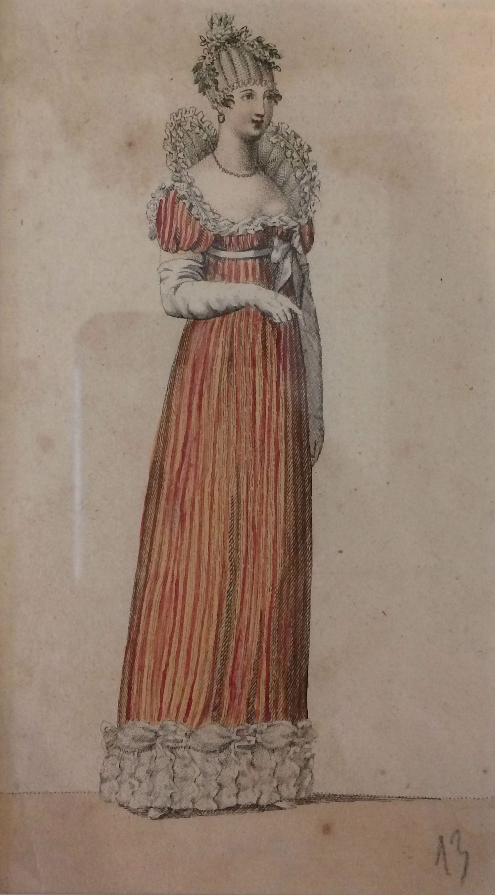 Pair of Antique French Fashion Prints