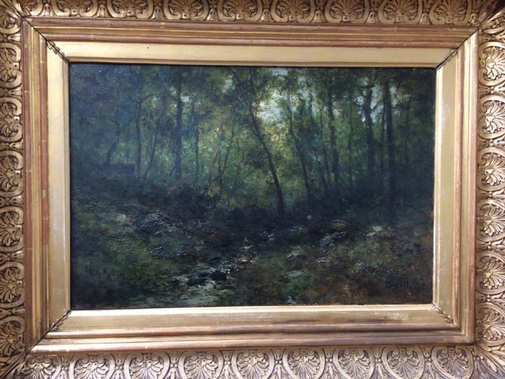 Woodland Stream - Antique Oil Painting View VI
