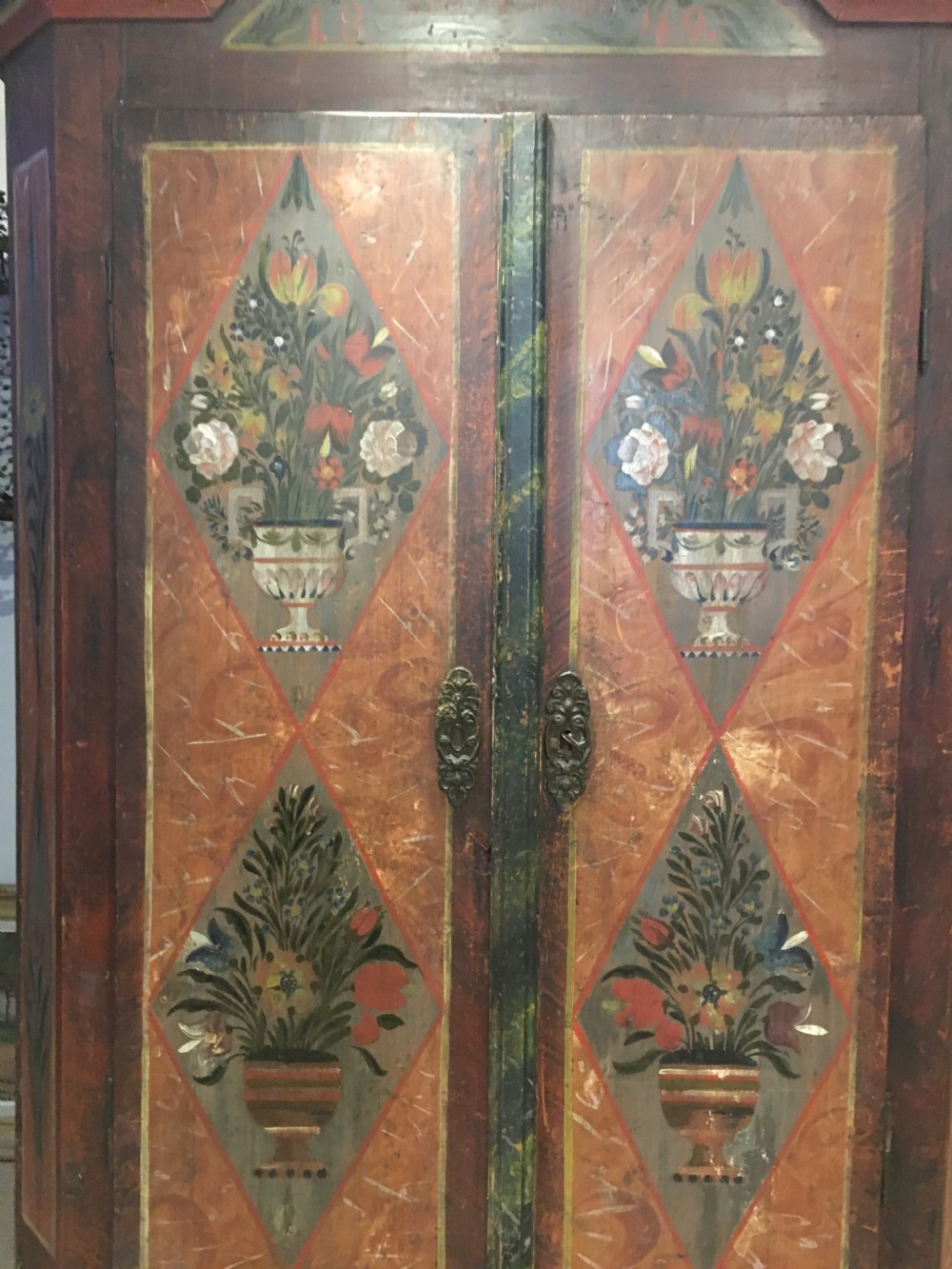 19th Century Painted Armoire View VI