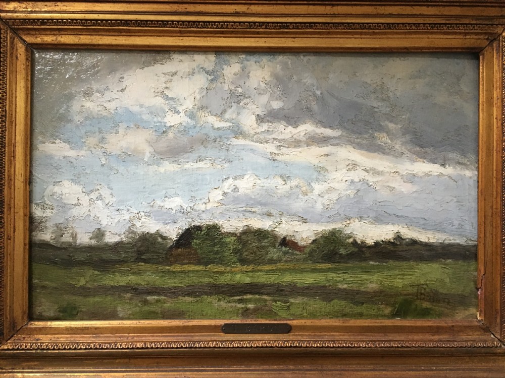 View of a Farm - Antique Oil Painting View VI
