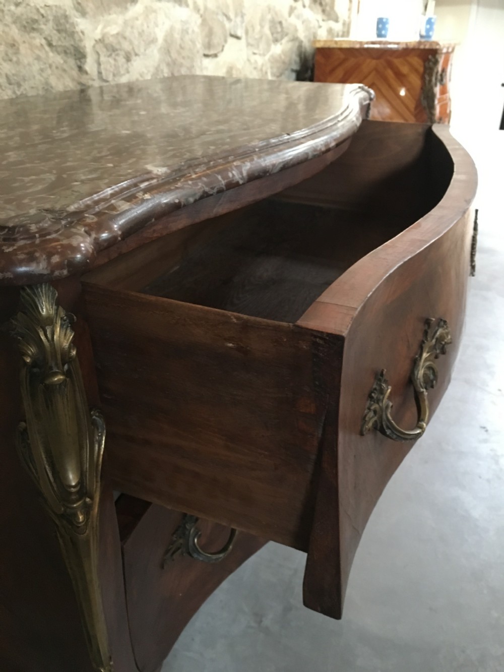 Antique French Bombe Commode - 18th Century View VIII