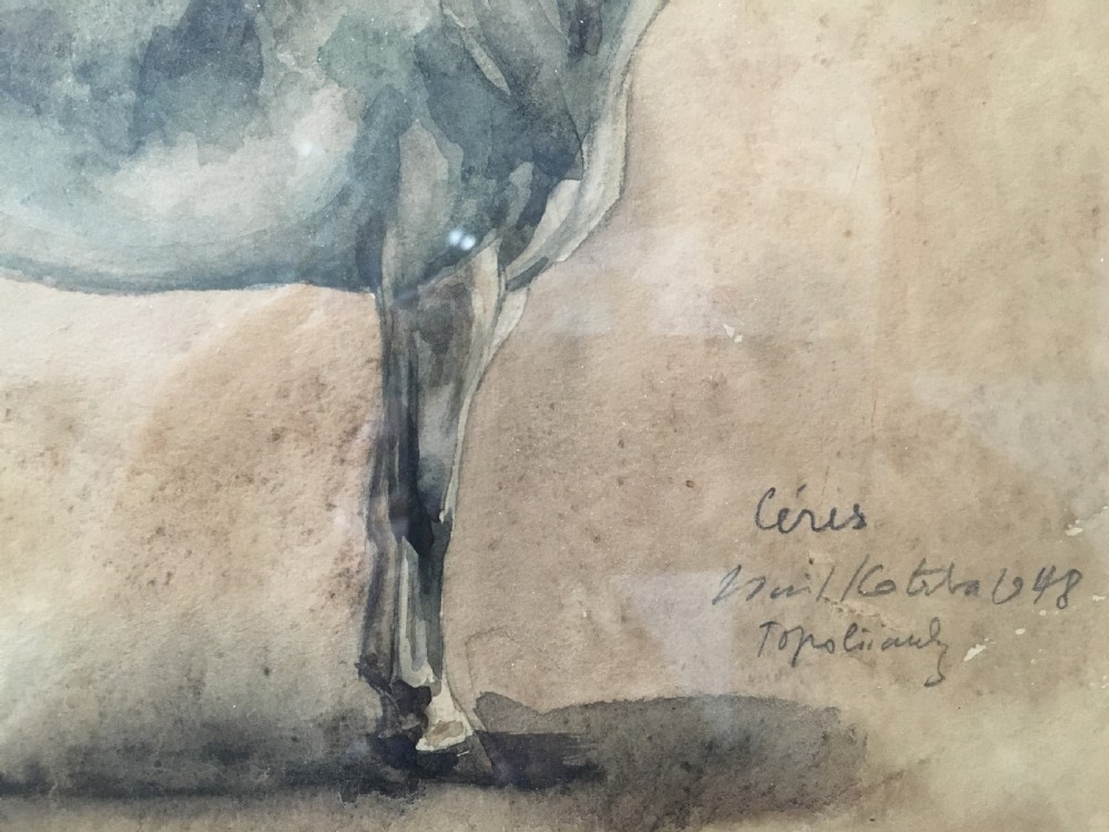 Grey Horse - Antique Watercolour View VI