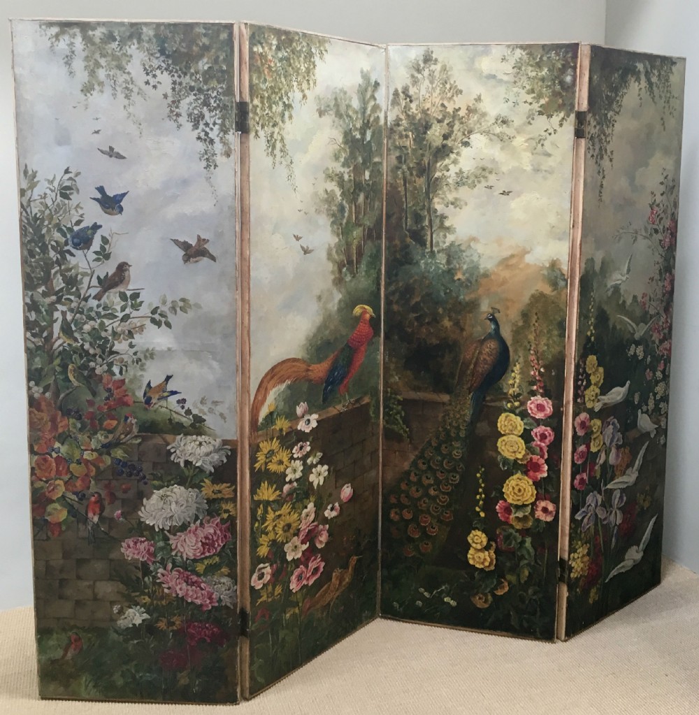 Antique French Screen - Four Panel
