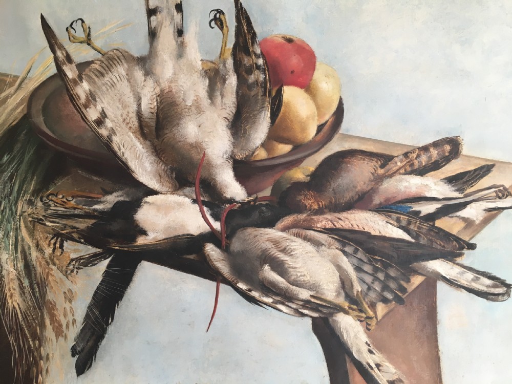 Game Birds and Fruit - Antique Oil Painting View VI