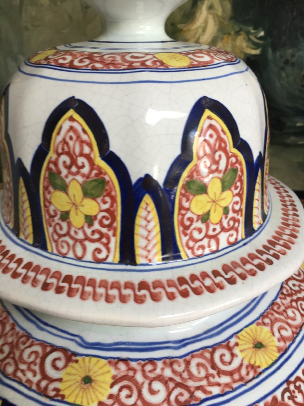 Large Covered Vases - Faience Boch View IV