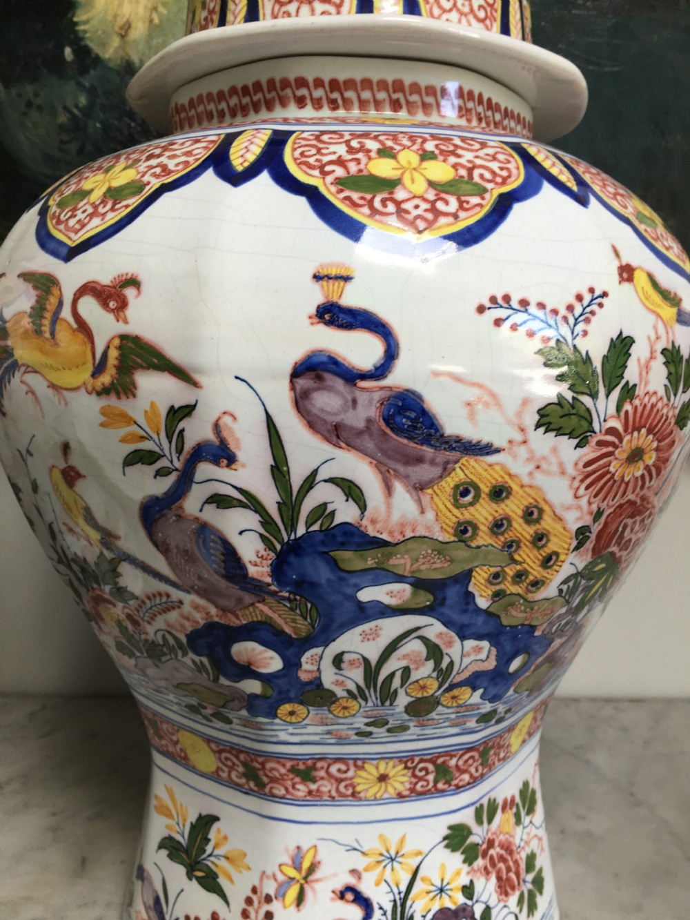 Large Covered Vases - Faience Boch View VII