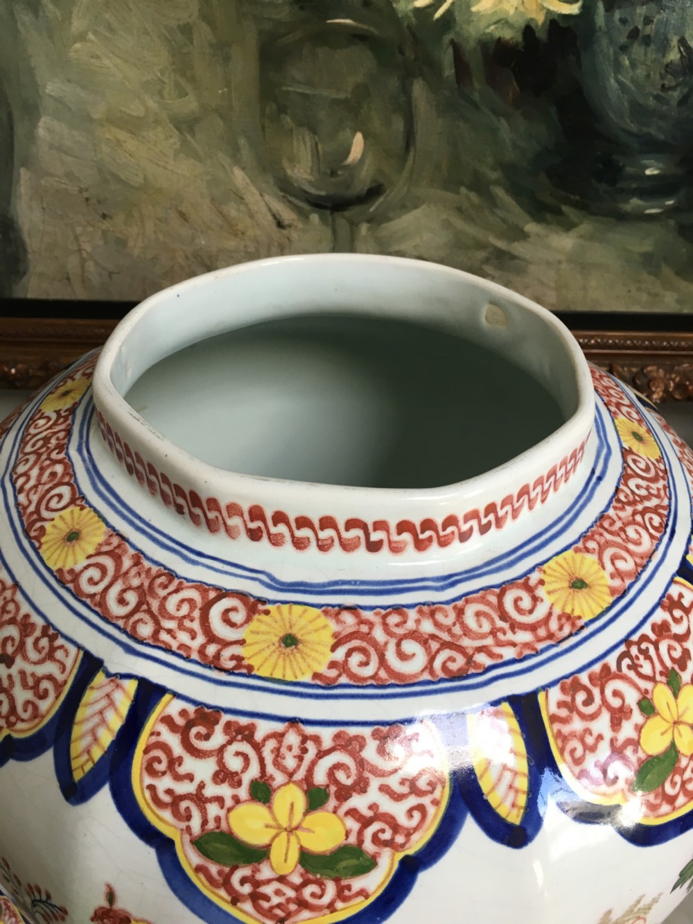 Large Covered Vases - Faience Boch View VIII