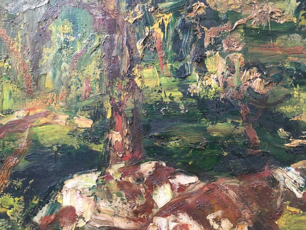 Cows by a Lake - Antique Oil Painting View VI