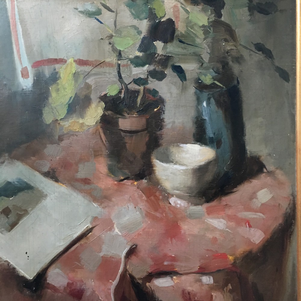The Poets Table - Antique Oil Painting View V