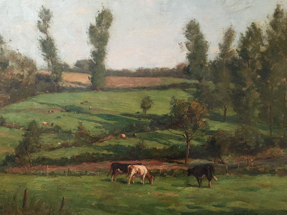 Summer Landscape - Antique Oil Painting